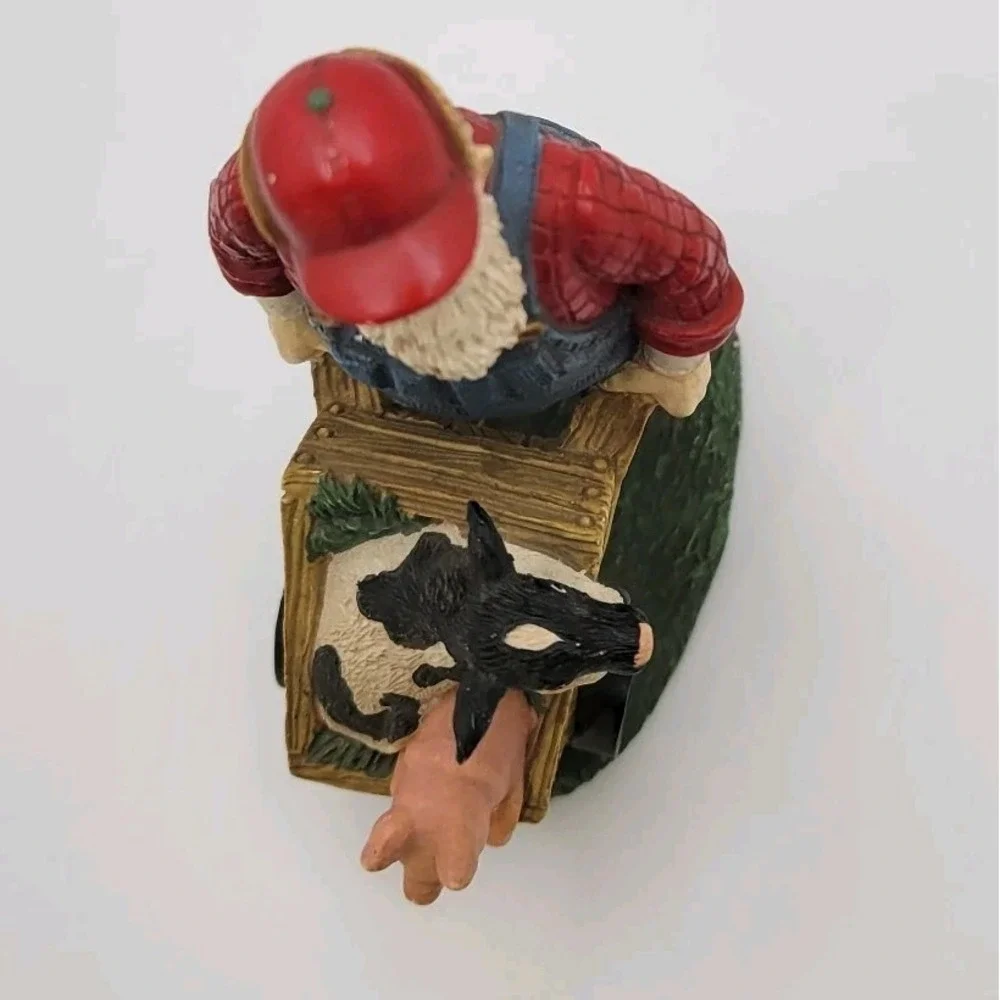 Midwest‎ Cannon Falls Santa Pushing Pig & Calf Figurine 4in Christmas Farmhouse